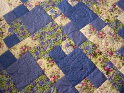 Blue Flowered Lap - photos of details