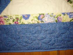 Blue Flowered Lap - photos of details