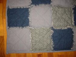 Rag Quilt-Blue and Blue - photos of details