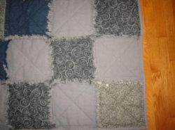 Rag Quilt-Blue and Blue - photos of details