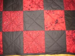 Rag Quilt-Red and Black - photos of details