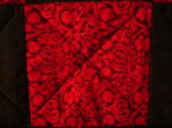 Rag Quilt-Red and Black - photos of details